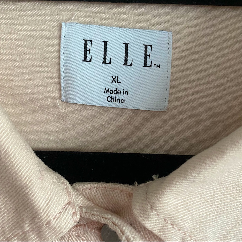 Elle Blush Pink Denim Jacket - Size XL - Picture 4 of 4
